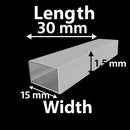 Stainless Steel Rectangular Tube – 30mm x 15mm x 1.5mm – Industrial-Grade, Rustproof & Perfect for DIY & Engineering