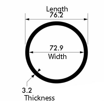 High-Strength & Versatile Aluminium Round Tube - 76.2mm x 1.6mm