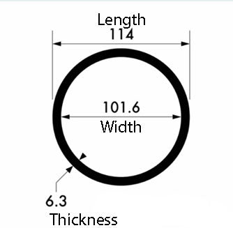 High-Quality Aluminium Round Tube - 114mm x 6.3mm, Durable & Lightweight, Perfect for DIY Projects & Structural Applications