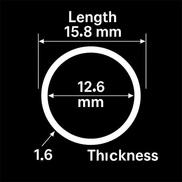 15.8mm x 1.6mm Brushed Polished Brass Round Tube – 5/8" x 16SWG | Decorative Brass Tubing for Furniture, Railings, Crafts & DIY | High Quality Brass Pipe by Aluminium Warehouse