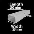50mm x 25mm x 2mm Stainless Steel Rectangular Tube – Corrosion-Resistant & High-Strength for Structural Use