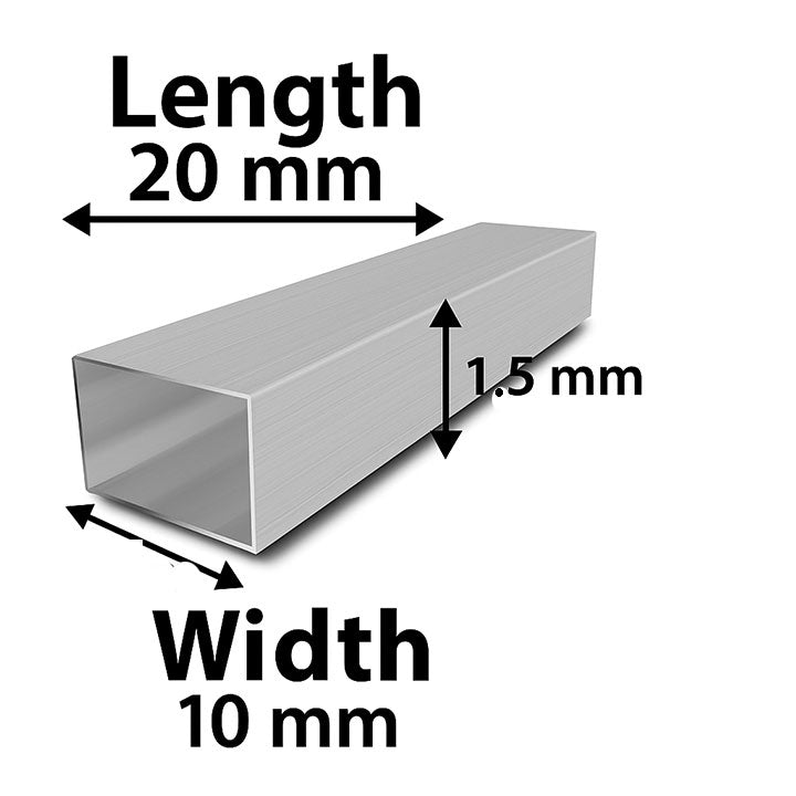 20mm x 10mm x 1.5mm Stainless Steel Rectangular Tube – Corrosion-Resistant & High-Strength for Structural Use