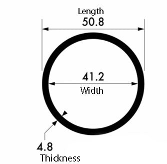 Strong & Durable 50.8mm x 4.8mm Aluminium Round Tube