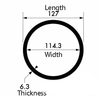 High Quality Aluminium Round Tube - 127mm x 6.3mm