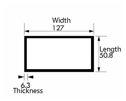 Industrial-Grade Aluminium Tube – 127mm×50.8mm×6.3 mm (5″×2″×¼″) Rectangular Box Section | Strong, Corrosion-Resistant & Durable for DIY Projects