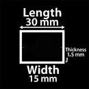 30mm x 15mm x 1.5mm Brushed Polished Brass Rectangular Tube – Premium Finish, Durable & Stylish