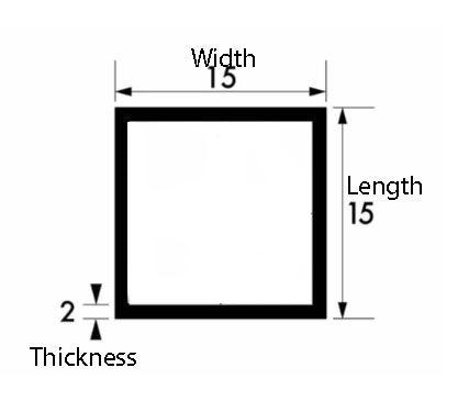 Premium Brushed Aluminium Square Tube – 15mm x 15mm x 2mm – Polished Decorative Box Section, Corrosion-Resistant Lightweight Metal Tubing for Stylish DIY, Modern Furniture Trim & Craft Fabrications