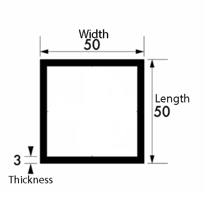 Brushed & Polished Aluminium Square Tube – 50mm x 50mm x 3mm | Extra-Strong, Rust-Resistant, Lightweight Metal Tubing for DIY Projects, Modern Furniture, Construction & Industrial Applications