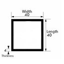 Signature Brushed & Polished Aluminium Square Tube – 40mm x 40mm x 4mm | Ultra-Strong, Rust-Proof, Lightweight Tubing for Creative DIY, Designer Furniture, Construction & Industrial Projects