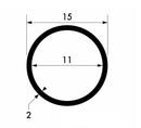 Strong Aluminium Round Tube – 15mm × 2 mm Corrosion Resistant Hollow Alloy for Industry