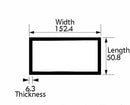 Premium Aluminium Rectangular Tube – 152.4mm × 50.8mm × 6.3 mm (6″×2″×¼″) | Strong, Rust-Proof & Precision-Cut Metal Tubing for Construction, Frames & DIY Projects