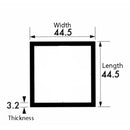 Prestige Brushed & Polished Aluminium Square Tube – 44.5 mm x 44.5 mm x 3.2 mm (1 ¾" x 1 ¾" x 10 swg) | Ultra-Durable, Rust-Proof Tubing for Designer DIY, Custom Interiors & Industrial Strength Projects