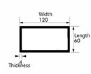 Structural Aluminium Rectangular Tube – 120mm×60mm×4 mm | Heavy-Duty, Rust-Proof & Precision-Cut Metal Tubing for Construction, Frames & DIY Projects