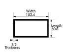 High-Strength Aluminium Rectangular Tube – 152.4mm × 50.8 mm × 3.2 mm (6″×2″×10 SWG) | Corrosion-Resistant, Lightweight & Precision-Cut for Frames & Fabrication