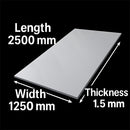 304 Mirror Polished Stainless Steel Sheet – 2500mm x 1250mm x 1.5mm | High-Performance, Corrosion-Resistant Finish