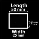 50mm x 25mm x 1.5mm Brushed Polished Brass Rectangular Tube – Premium Finish, Durable & Stylish