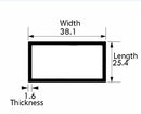 High-Strength Aluminium Rectangular Tube – 38.1mm×19mm×3.2 mm (1½″×¾″×10 SWG) | Durable, Rust-Proof & Precision-Cut Metal Tubing for Frames, Furniture & DIY Projects