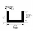 Lightweight Premium 38.1mm x 25.4mm x 3.2mm Aluminium Channel – Strong & Versatile for Construction & Fabrication Projects