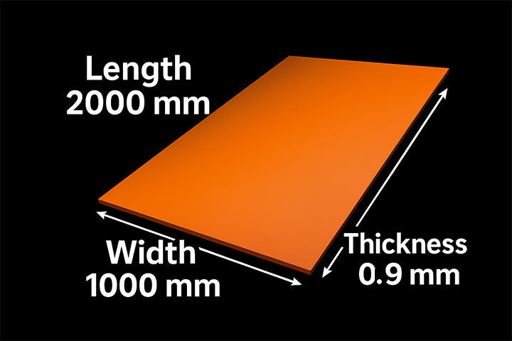 2000mm x 1000mm x 0.9mm Brushed Polished Copper Sheet – Premium Finish, High Conductivity, Industrial & Decorative Use