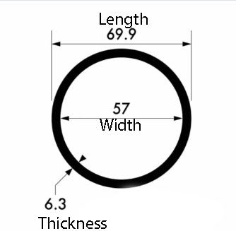 69.9mm x 6.3mm High Quality Aluminium Tube