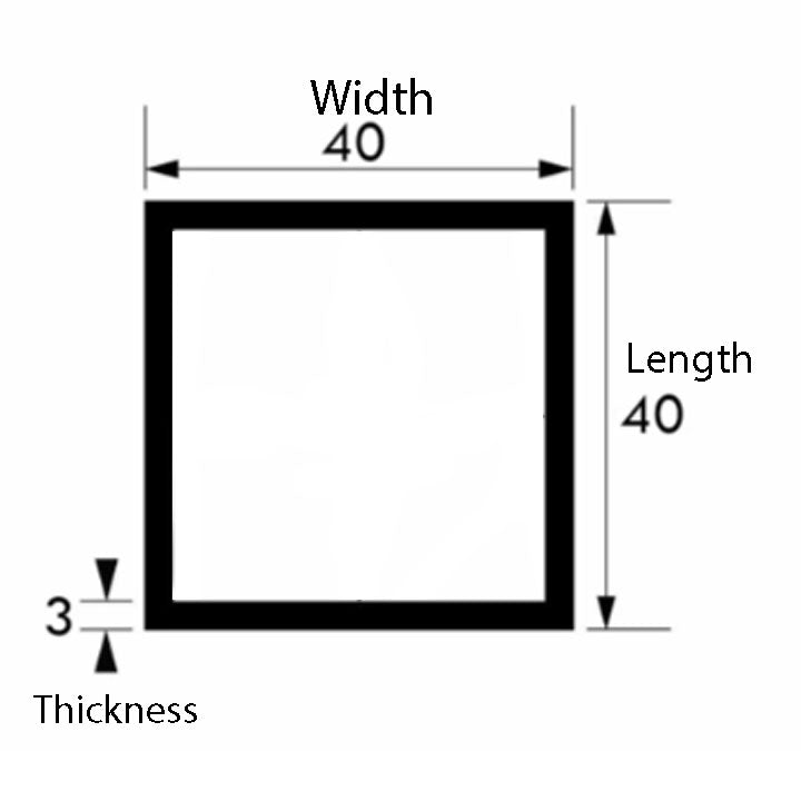 Supreme Brushed & Polished Aluminium Square Tube – 40mm x 40mm x 3mm | Ultra-Strong, Corrosion-Resistant Metal Tubing for DIY Projects, Designer Furniture, Construction & Industrial Applications