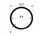 High-Quality Aluminium Round Tube – 12.7mm x 2mm  Alloy Profile for Furniture & Frameworks