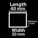 40mm x 20mm x 1.5mm Brushed Polished Brass Rectangular Tube – Premium Finish, Durable & Stylish