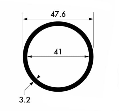 Heavy-Duty Aluminium Tube 47.6 mm × 3.2 mm – Built for Structural Strength & Reliability
