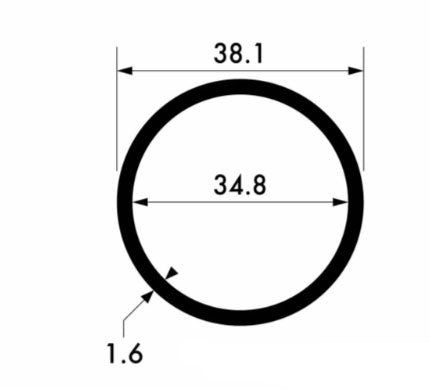 High-Quality Aluminium Tube 38.1 mm × 1.6 mm – Professional Alloy for Fabrication