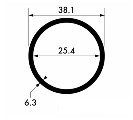 High-Quality Aluminium Tube 38.1mm x 6.3mm – Reliable Alloy for Construction & Repairs
