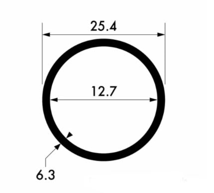 High Strength Aluminium Round Tube 25.4mm x 6.3mm – Fabrication & Structural Grade
