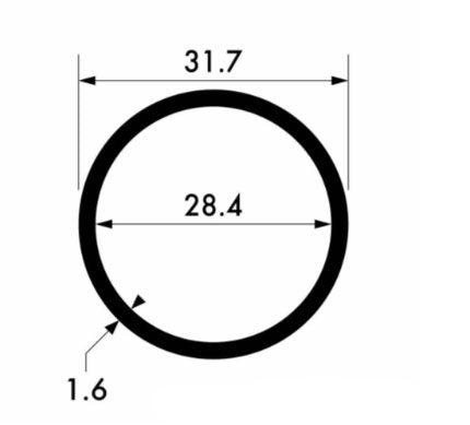 Aluminium Round Tube 31.7mm x 1.6mm – Multi-Purpose Alloy Section for Fabrication