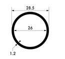 Structural Grade Aluminium Round Tube 28.5mm x 1.2mm– Reliable Alloy for Frames & Supports
