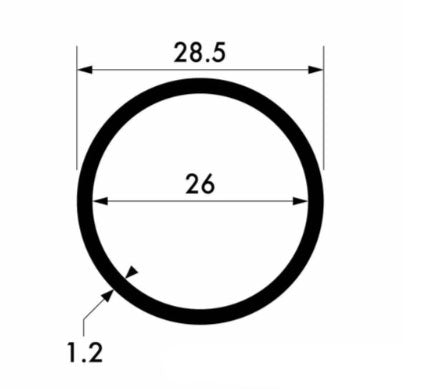 Structural Grade Aluminium Round Tube 28.5mm x 1.2mm– Reliable Alloy for Frames & Supports