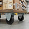 75mm Pressed Steel Fixed Castor Wheel - Black Polypropylene Wheel & 4-Bolt-Hole - 75kg Max Load
