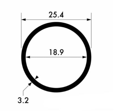 Industrial Grade Aluminium Round Tube 25.4mm × 3.2 mm – Heavy Load Applications