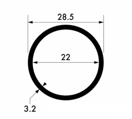 Industrial Aluminium Round Tube 28.5mm x 3.2mm – Corrosion Resistant for Outdoor Use