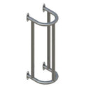 Heavy-Duty Wall-Mounted Column & Pipe Impact Protector – Galvanised / Coated / High-Visibility Options