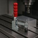 Vertical Toggle Clamp – Red Handle & Adjustable Spindle