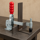 Vertical Toggle Clamp With Stop – Weldable Arm | Bolt Down Base