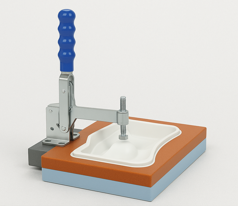 Heavy-Duty Vertical Toggle Clamp – Solid Arm