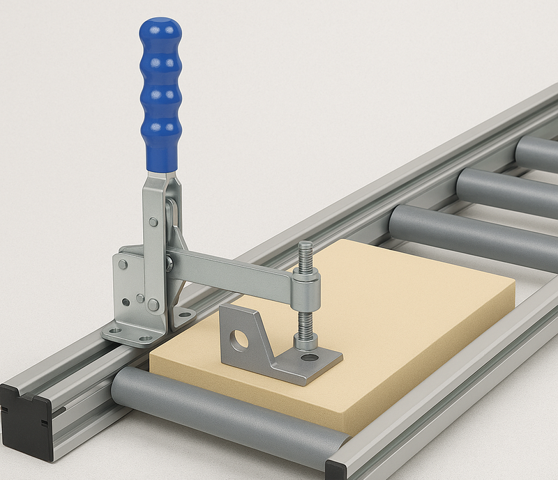 Heavy-Duty Vertical Toggle Clamp – Solid Arm