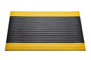 Anti-Fatigue Noise Reducing Mat – Durable PVC Foam, Non-Slip, Cushioned Support for Workstations, Garages with Yellow Safety Borders
