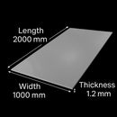 304 Dull Polished Stainless Steel Sheet – 2000mm x 1000mm x 1.2mm, Corrosion-Resistant & Precision Cut for Fabrication & Engineering
