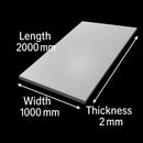 Premium 304 Stainless Steel Sheet – 2000mm x 1000mm x 2mm – 2B Finish, Corrosion-Resistant & Durable