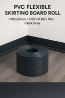 PVC Flexible Skirting Board – 100mm x 25mm x 10m Roll | Waterproof & Easy-to-Install Wall Trim for Bathrooms, Kitchens & Wet Area