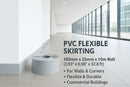 PVC Flexible Skirting Board – 100mm x 25mm x 10m Roll | Waterproof & Easy-to-Install Wall Trim for Bathrooms, Kitchens & Wet Area