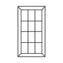 Verdura Georgian Window Trellis – Matt Black Metal Frame