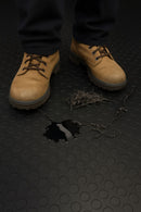 Heavy-Duty Non-Slip Rubber Flooring Roll – R11 Slip Rated, Oil-Resistant Safety Matting with Studded Penny Pattern – Custom Length Industrial Grade