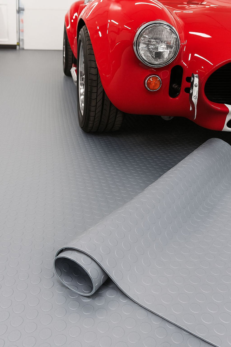 Heavy-Duty Non-Slip Rubber Flooring Roll – R11 Slip Rated, Oil-Resistant Safety Matting with Studded Penny Pattern – Custom Length Industrial Grade